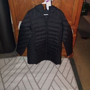 Lands' End Women's Black Quilted Puffer Jacket
